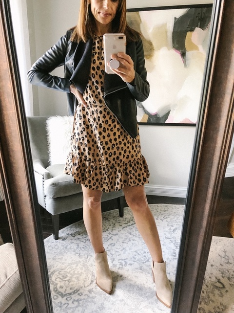 Add a little edge to leopard with this faux leather jacket!!! 👌🏻 #target #ShopStyle #MyShopStyle