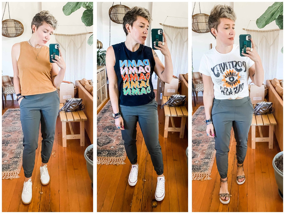 Fashion Look Featuring Athleta Pants and ASOS DESIGN T-shirts by themomedit  - ShopStyle
