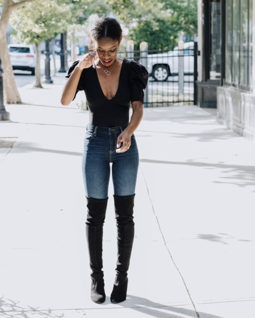 Fashion Look Featuring Levi's Skinny Jeans and Stuart Weitzman Boots by  twentysomethingplus - ShopStyle