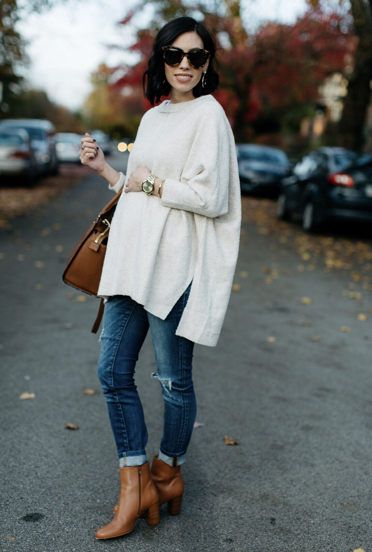 lou and grey poncho sweater