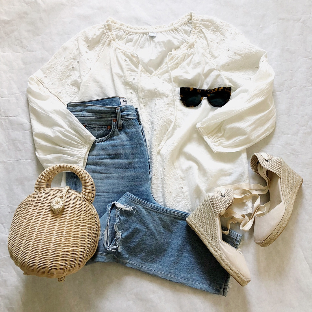 Fashion Look Featuring Old Navy Tops and Soludos Wedge Espadrilles by ...
