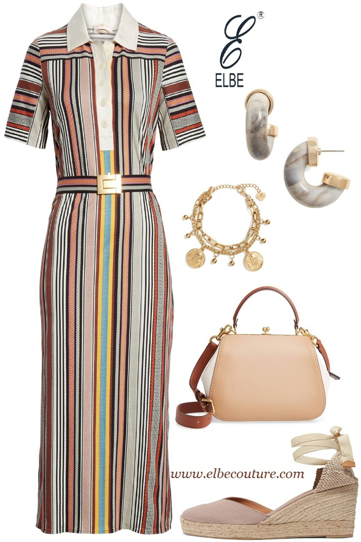 tory burch striped polo dress