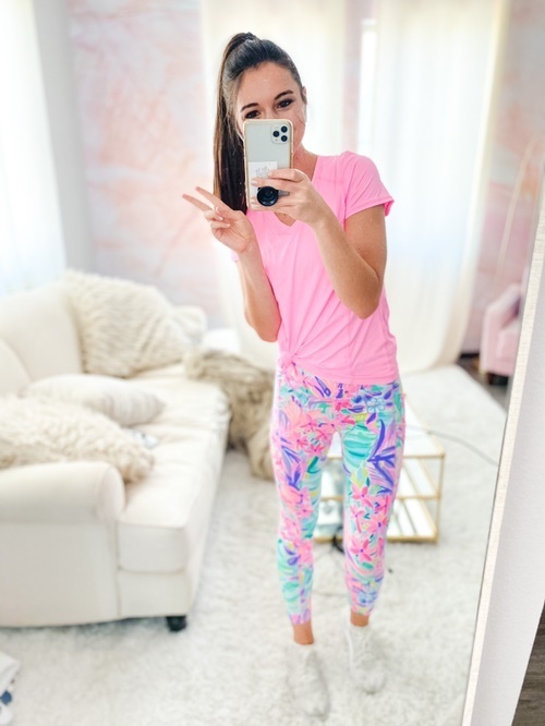 Fashion Look Featuring Lilly Pulitzer Leggings and Lilly Pulitzer T-shirts  by KimmyHoughton - ShopStyle