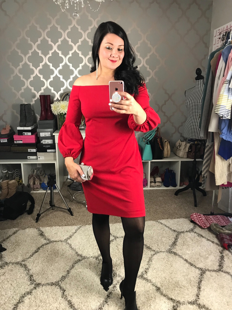 chelsea28 off the shoulder cocktail dress