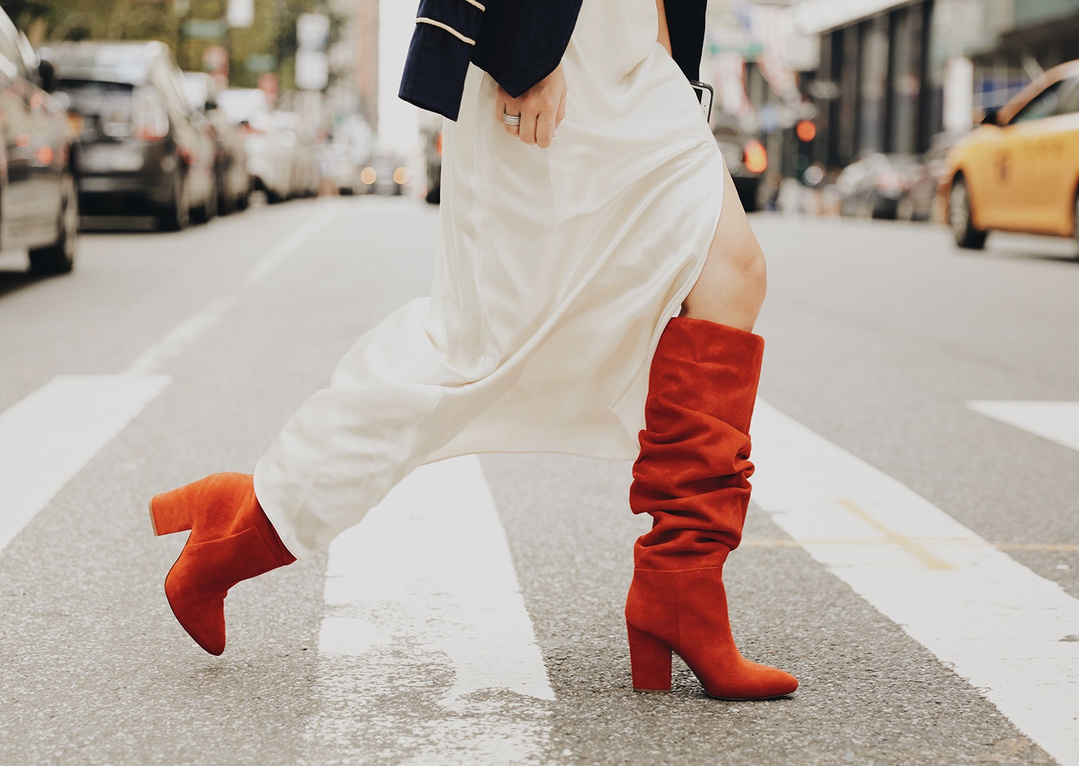Red Slouchy Boots for NYFW #falltrend #slouchyboot #slouchyboots #red #ninewest #nyfw #newyorkfashionweek #boots # #ootd #lookoftheday #getthelook