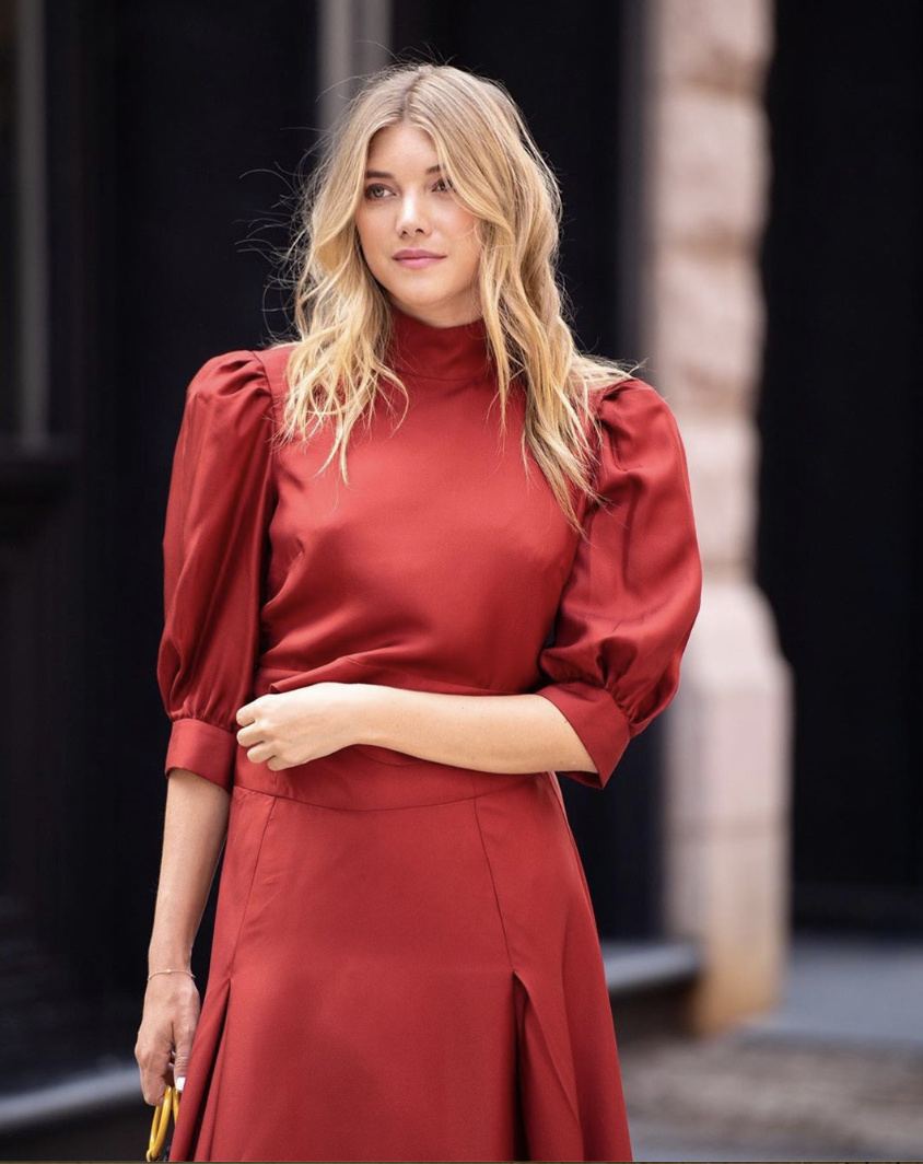 Look by HonestlyKate featuring Reformation Josefine Silk Minidress