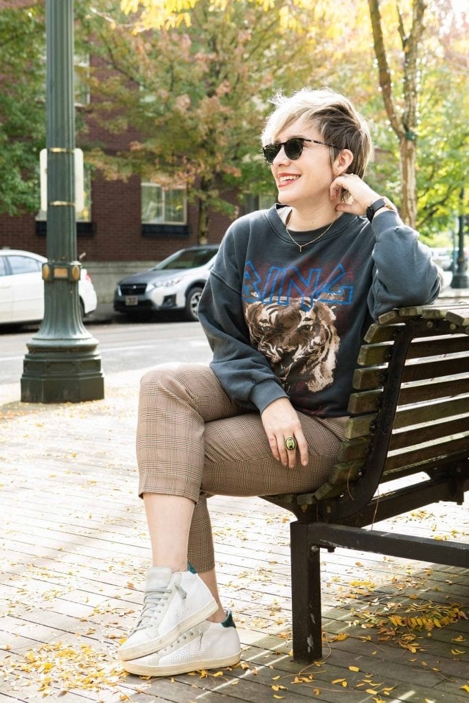 Fashion Look Featuring Anine Bing Sweatshirts & Hoodies and Gap
