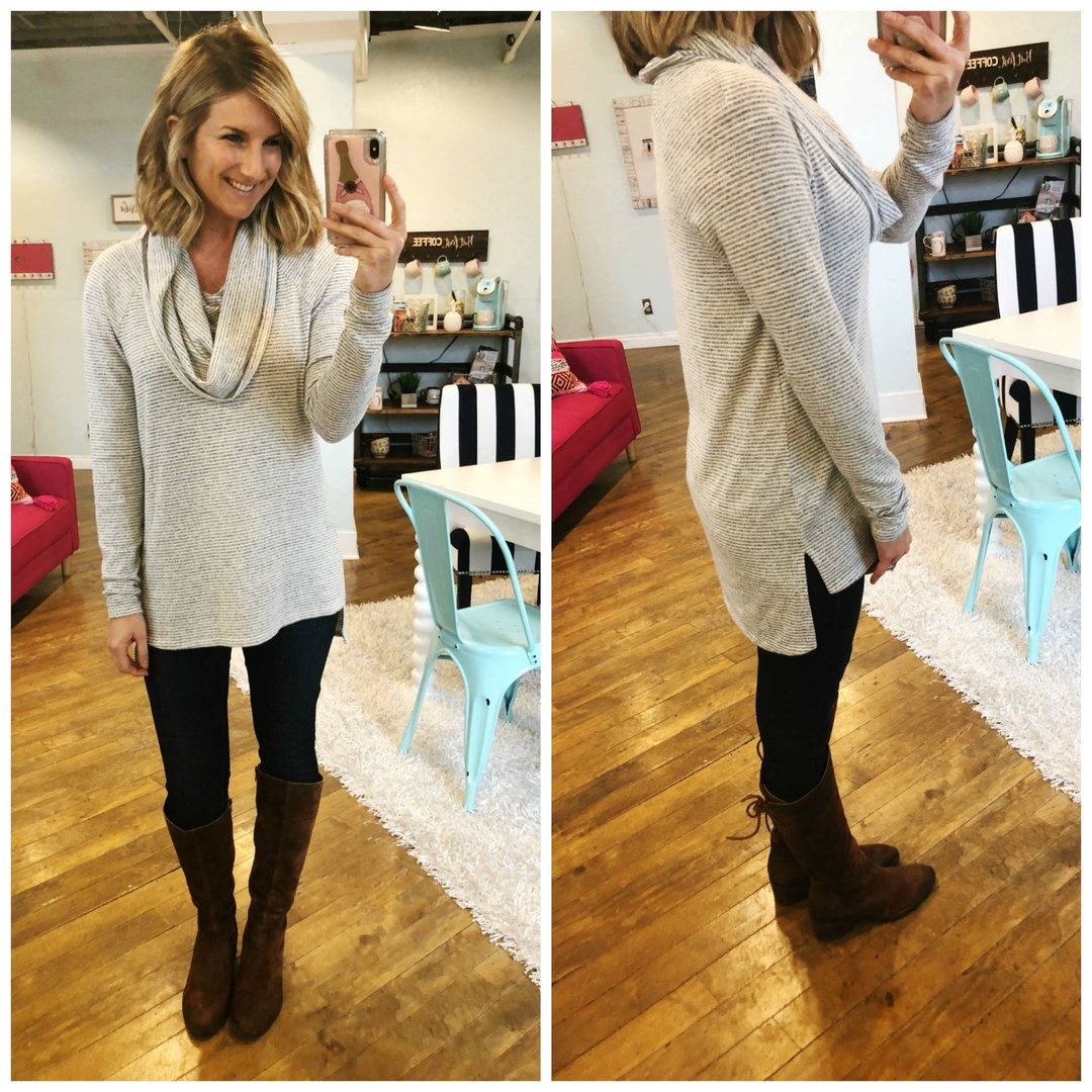 Fashion Look Featuring Gibson Long Sleeve Tops and Wit & Wisdom Skinny ...