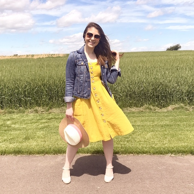 Fashion Look Featuring Forever 21 Dresses and Gap Denim Jackets by