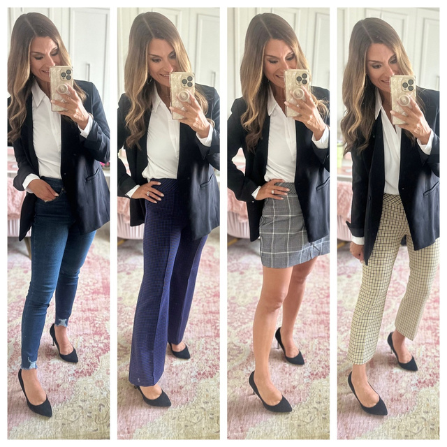 ional 10% off too! Everything is true to size. Wearing a small in the white top, blazer, and pants. Wearing a 4 in the jeans.