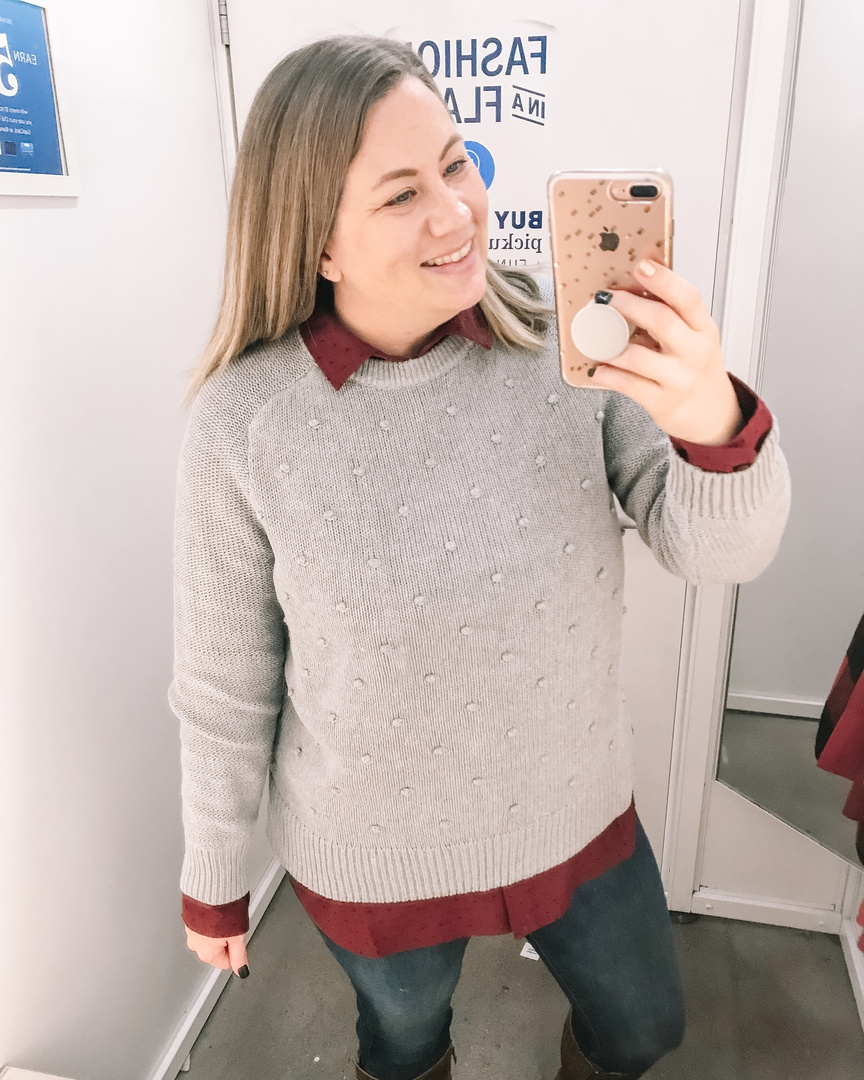 old navy textured crew neck sweater