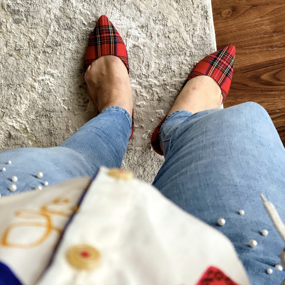 J crew tartan plaid on sale shoes