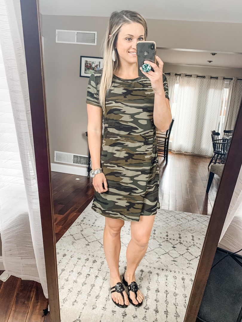 camo swing dress