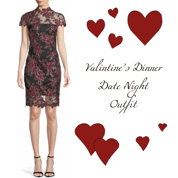 Look by BlueBellaDonna featuring Tadashi Shoji Lace Applique Cap-Sleeve Cocktail Dress