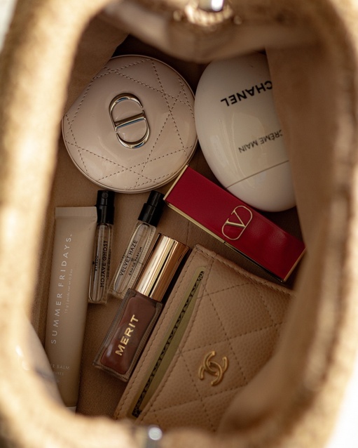 in the bag  #luxurybeauty #makeupbag #chanelbeauty #diorbeauty #valentinobeauty #meritbeauty #Beauty #summerfridays
