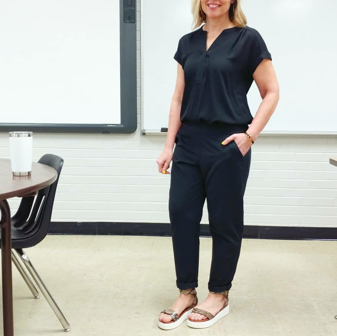 Look by everydayteacherstyle featuring Linen Joggers