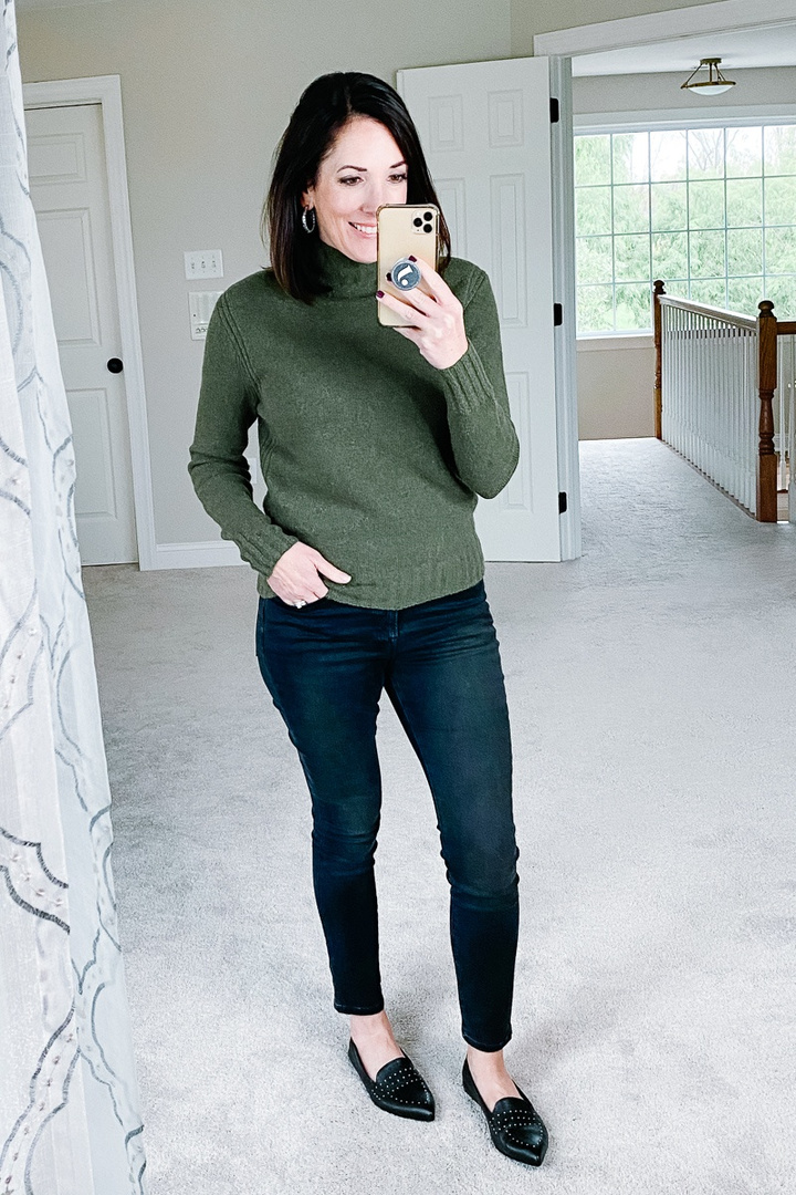 j crew mockneck sweater in supersoft yarn