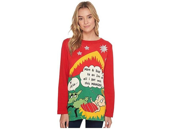 holiday time women's ugly christmas sweater dress