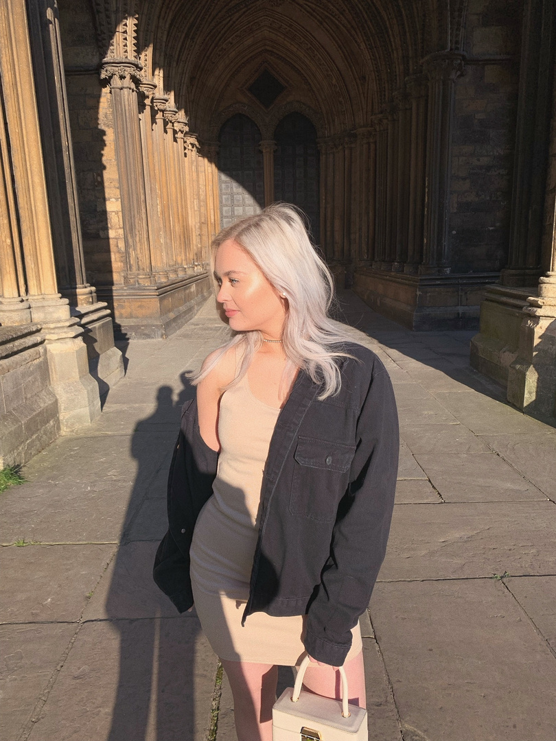 Look by The Alice May Edit featuring Topshop Womens Tall Oversized Denim Jacket - Washed Black