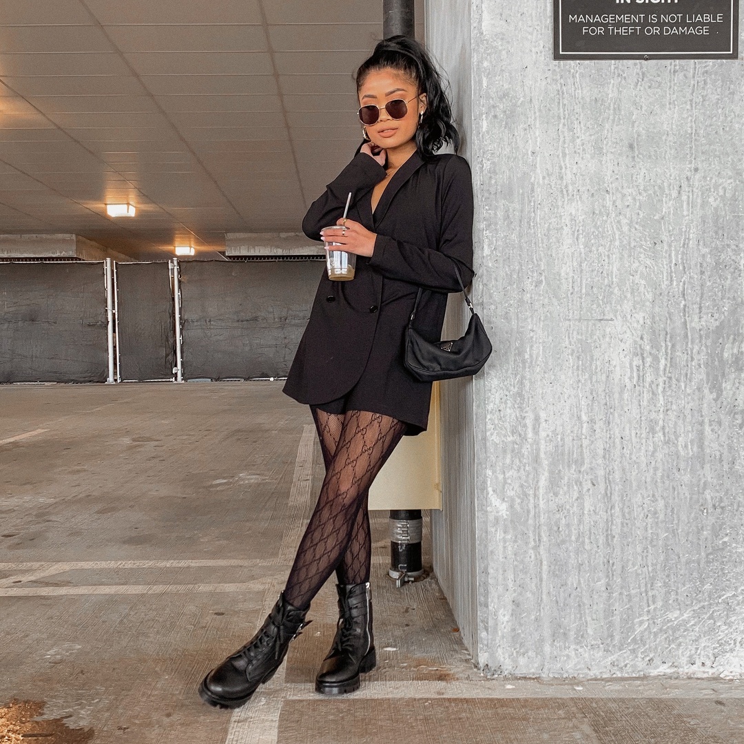 Fashion Look Featuring Gucci Hosiery and boohoo Day Dresses by alysilverio  - ShopStyle