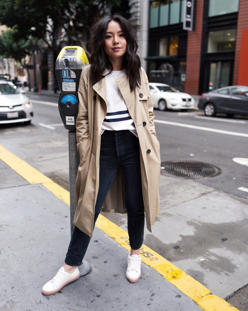 Fashion Look Featuring Everlane Coats and Topshop Sneakers & Athletic ...