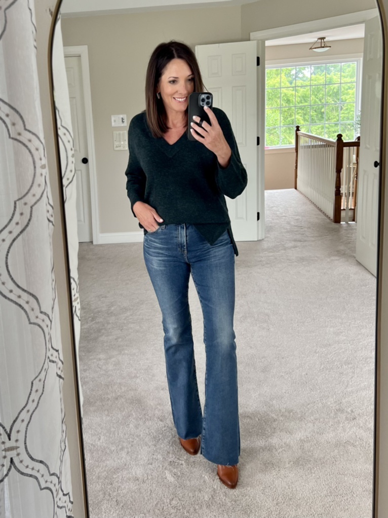 Fashion Look Featuring AG Jeans Bootcut Jeans and Sam Edelman Boots by ...