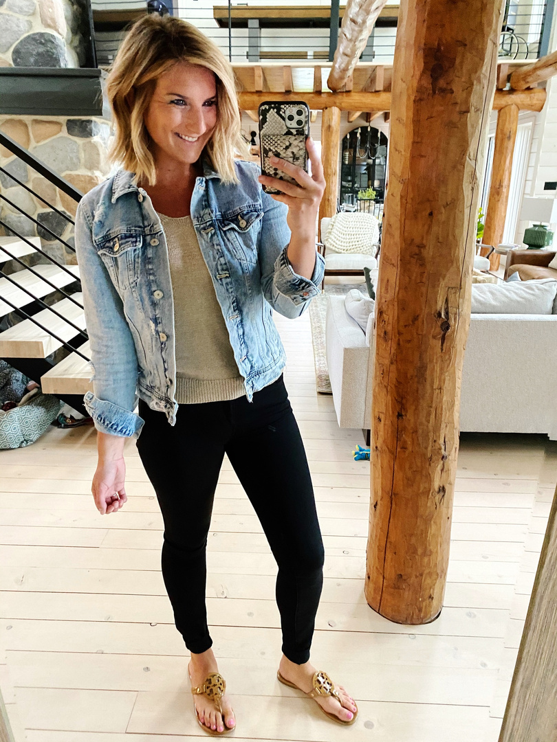 Old navy distressed jean jacket best sale