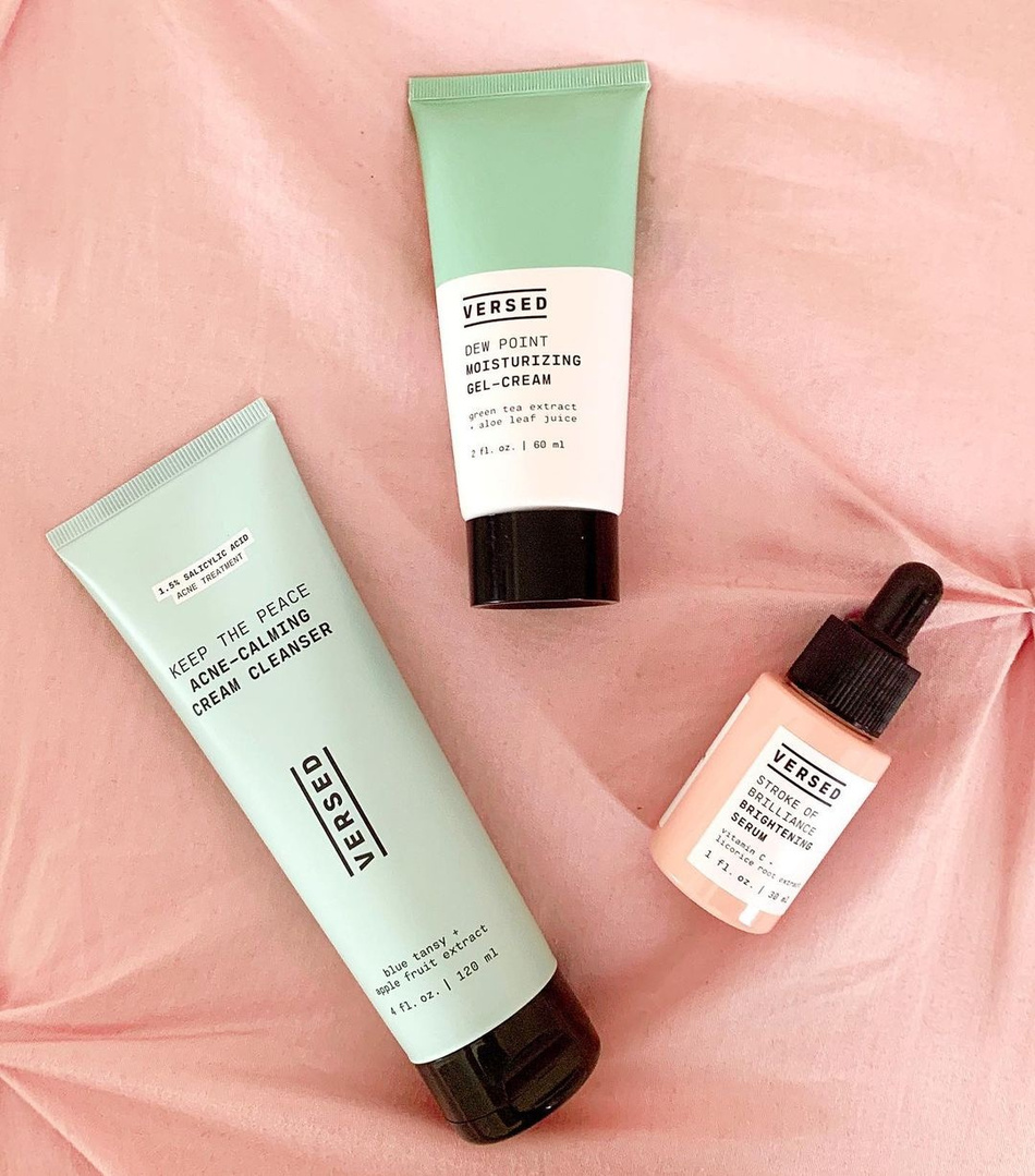 versed acne calming cream cleanser