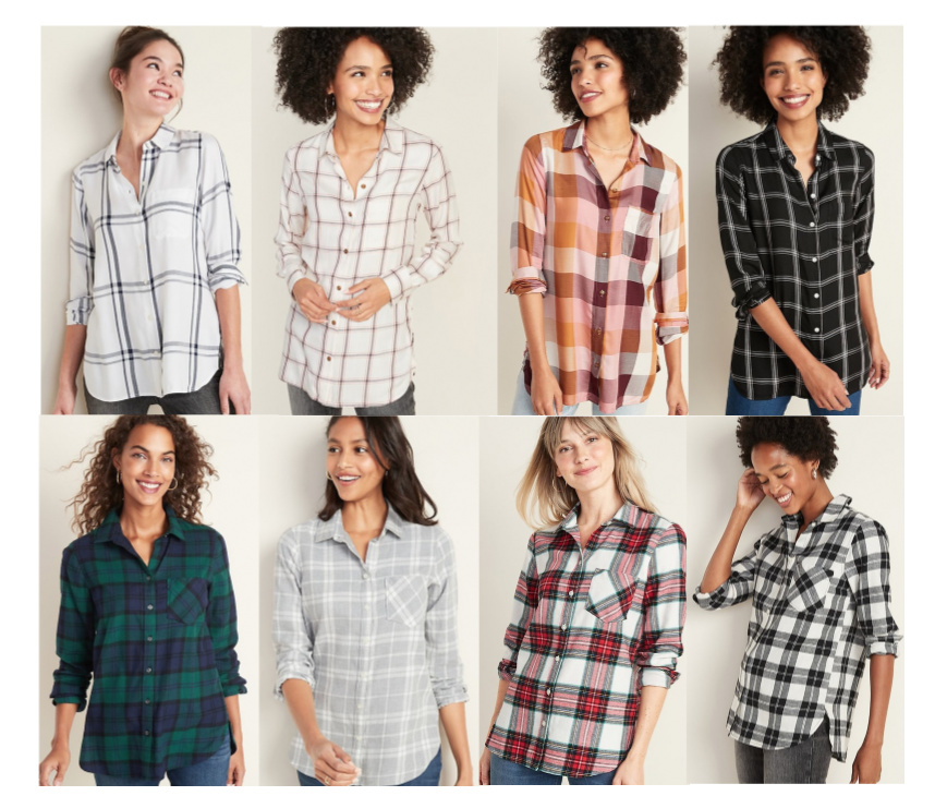 old navy flannel tunic