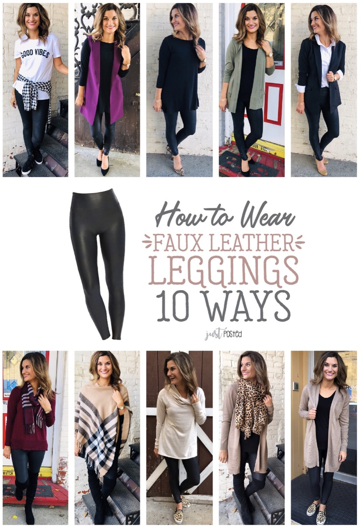 Fashion Look Featuring Spanx Leggings and Spanx Leather Pants