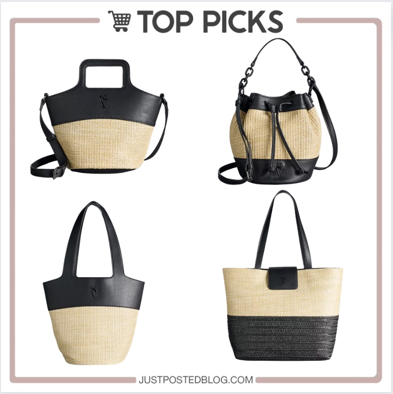 Look by Just Posted featuring Simply Vera Vera Wang Straw Tote Bag