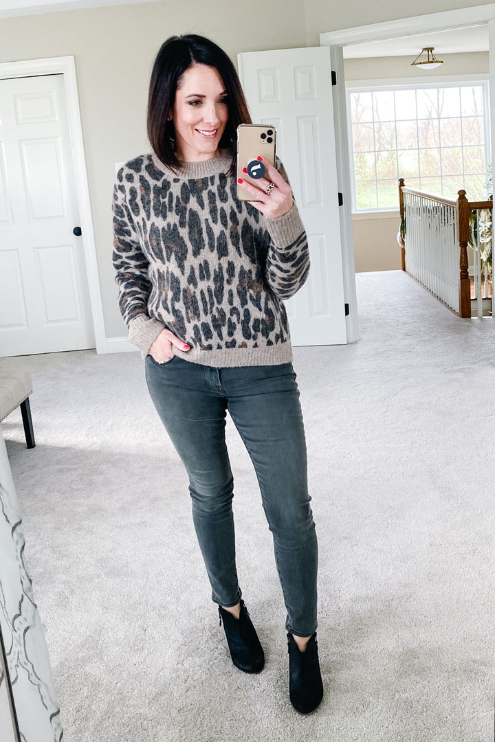 rails leopard sweater