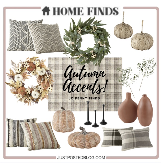 Add some fall vibes to any room in your home with theses Autumn Accents from JC Penny!