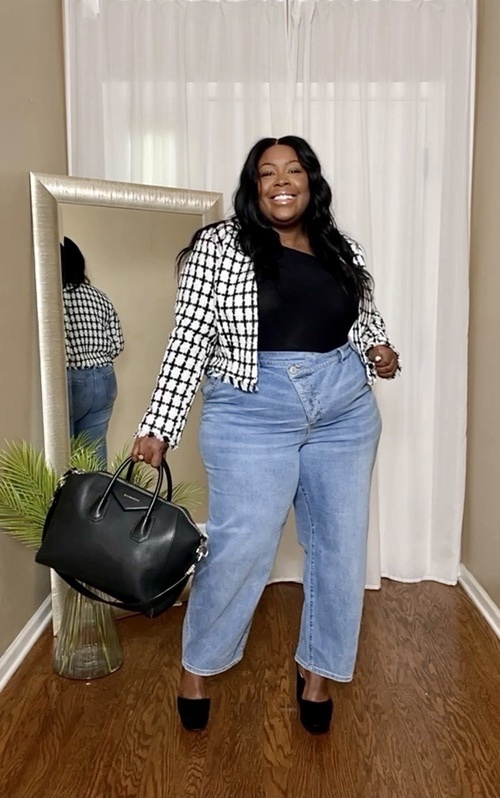 Fashion Look Featuring ELOQUII Plus Size Denim and ELOQUII Plus