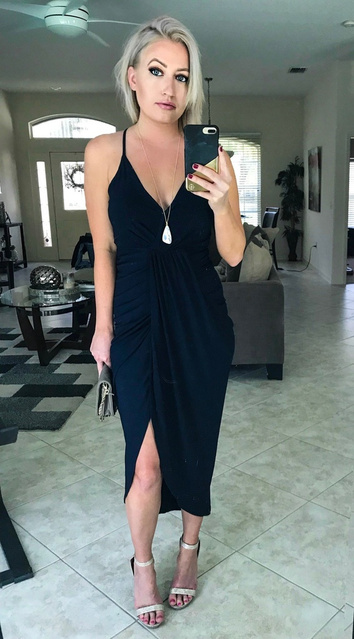 satin faux wrap maxi dress