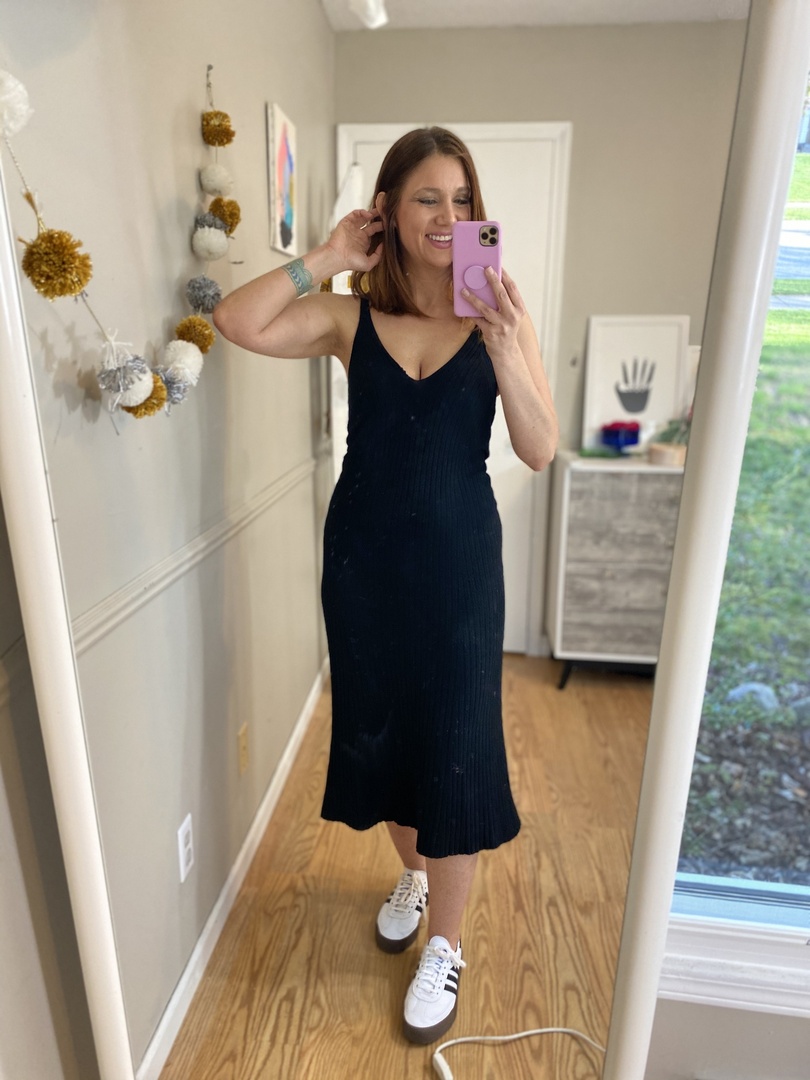 Fashion Look Featuring adidas Sneakers & Athletic Shoes and Enza Costa Midi  Dresses by themomedit - ShopStyle