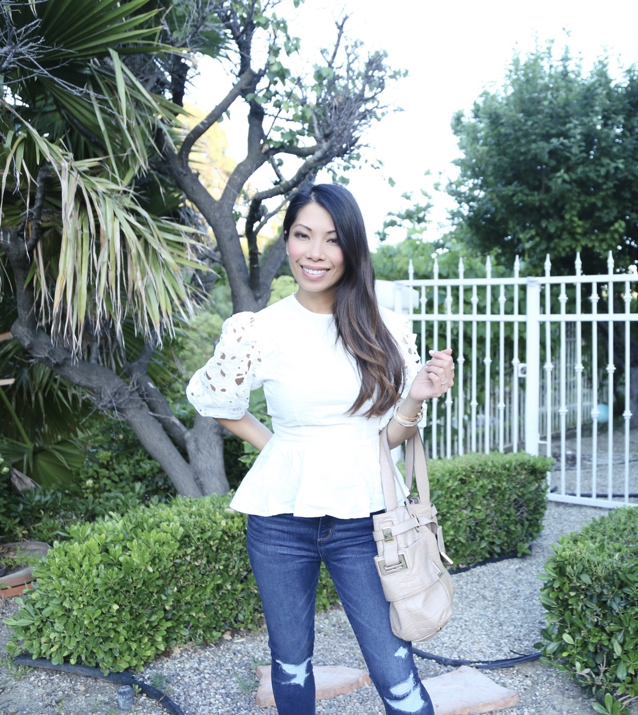 caslon peplum top