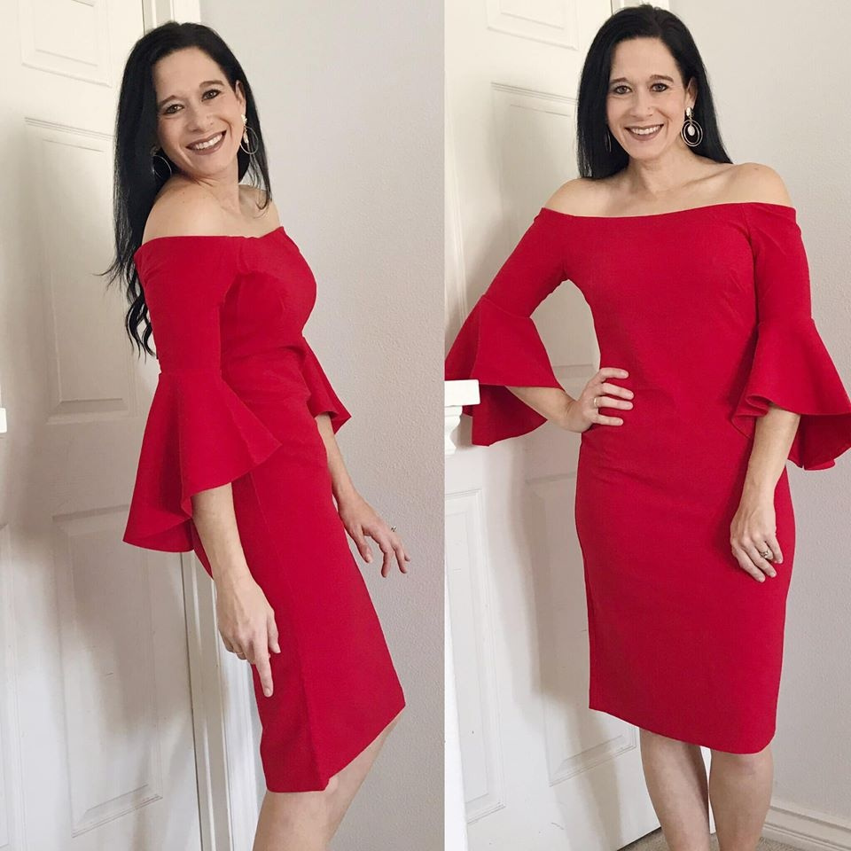 chelsea28 off the shoulder cocktail dress