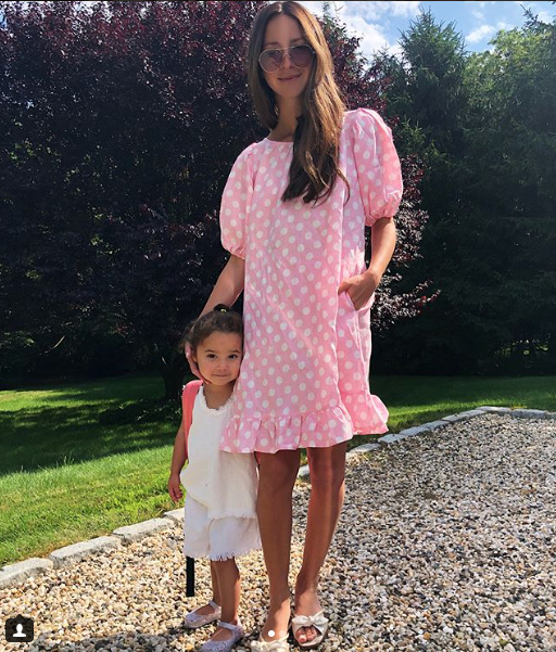 lisa marie fernandez pink polka dot dress