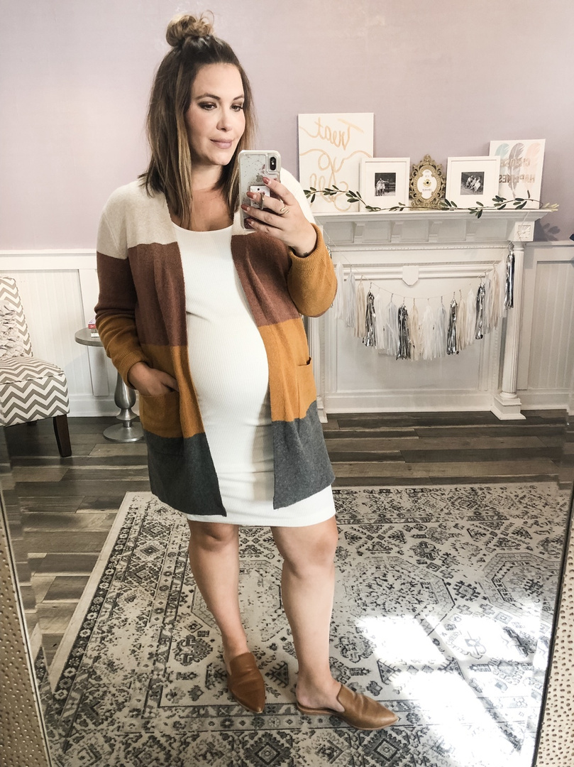 Look by Rebecca Wattenschaidt featuring Madewell Kent Striped Cardigan Sweater in Coziest Yarn