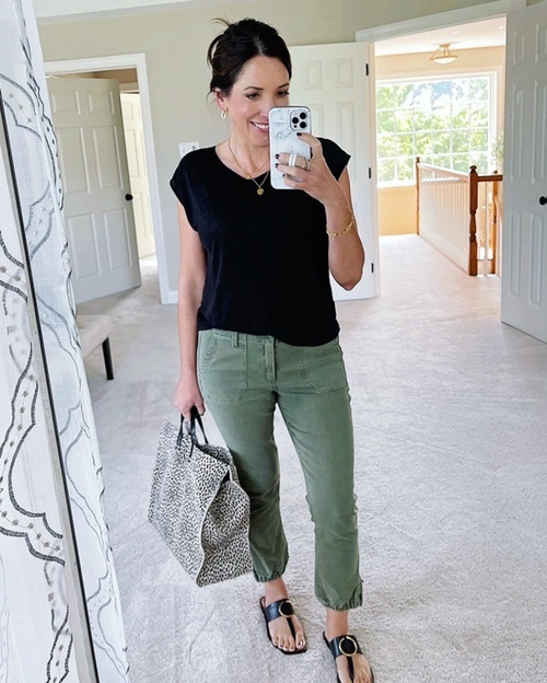 Fashion Look Featuring LOFT T-shirts and Paige Activewear Pants by ...