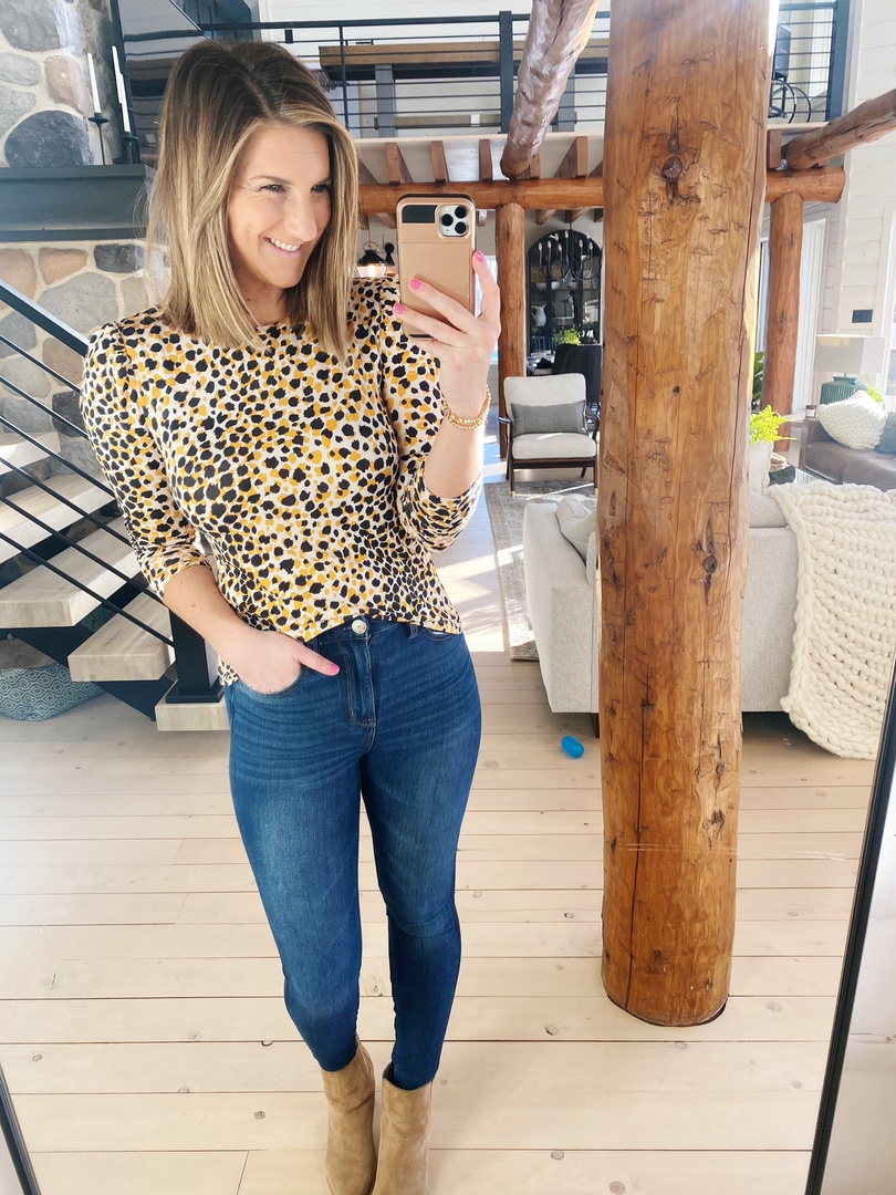 Fashion Look Featuring Ann Taylor Long Sleeve Tops and Liverpool Skinny ...