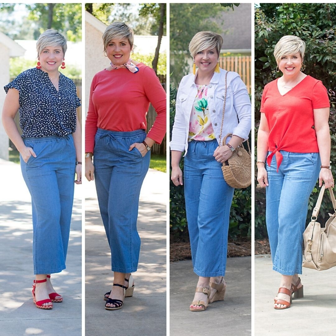what to wear with wide leg crop pants - Savvy Southern Chic