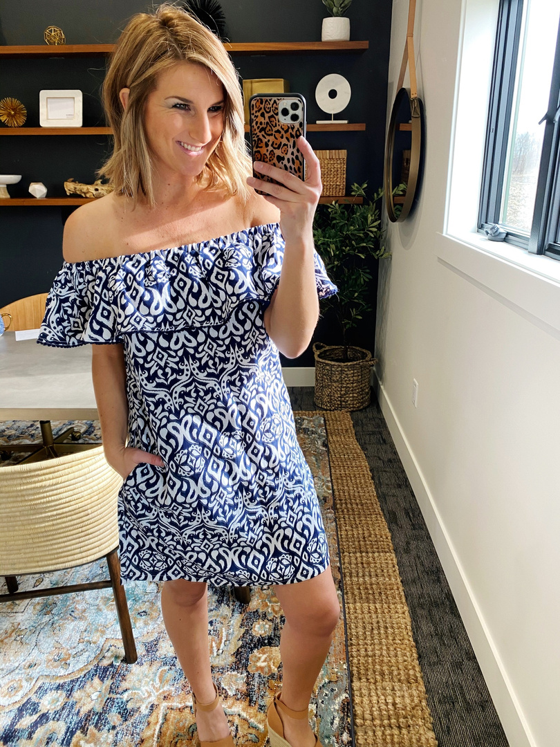 tommy bahama off the shoulder dress