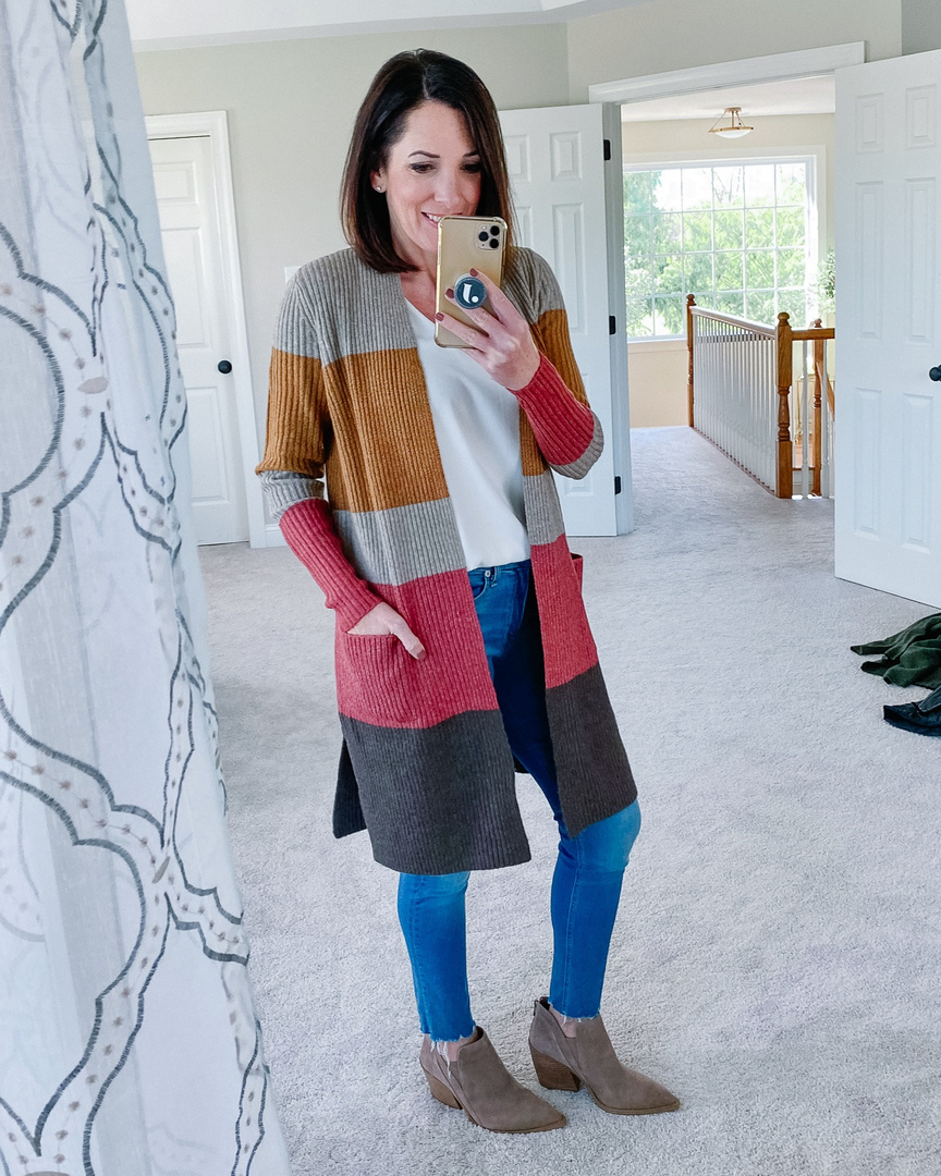 loft colorblock sweater