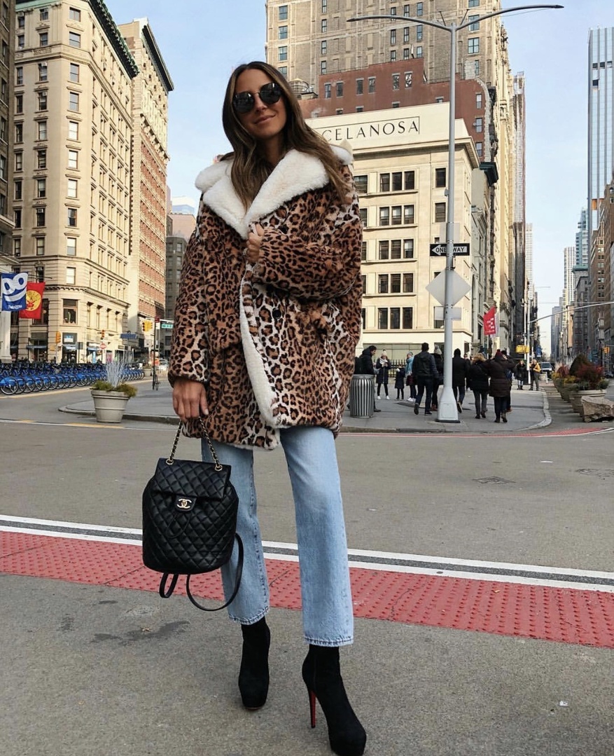 Look by Something Navy featuring Leopard Hunting Faux Fur Coat