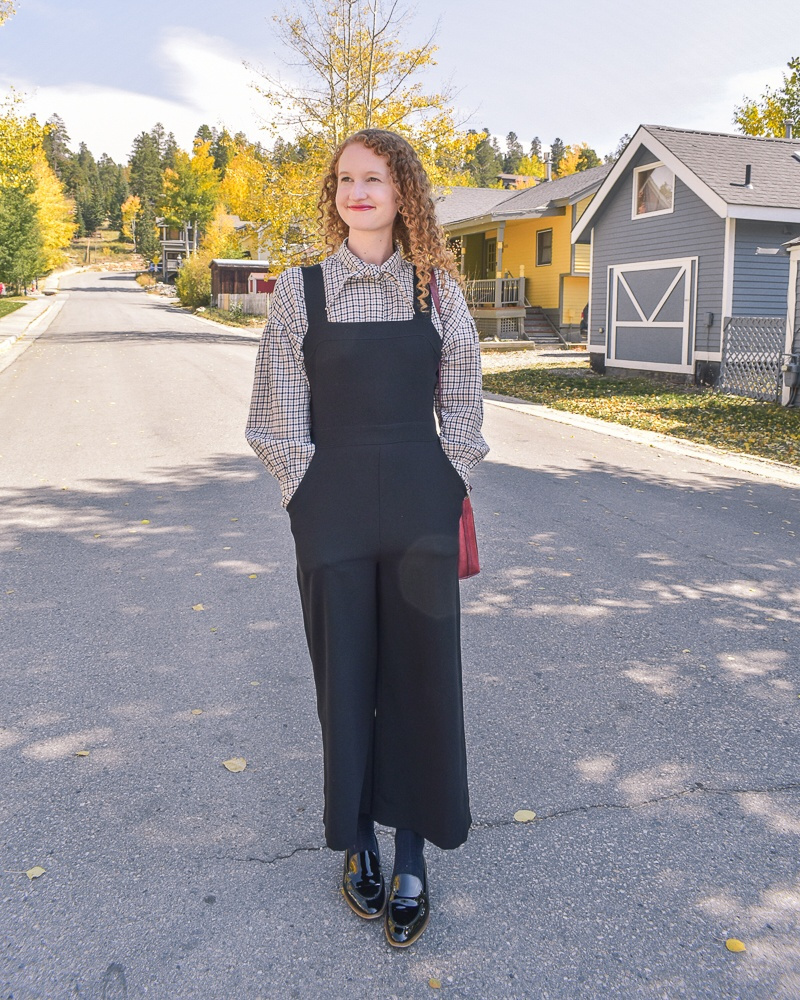 madewell apron bow back jumpsuit