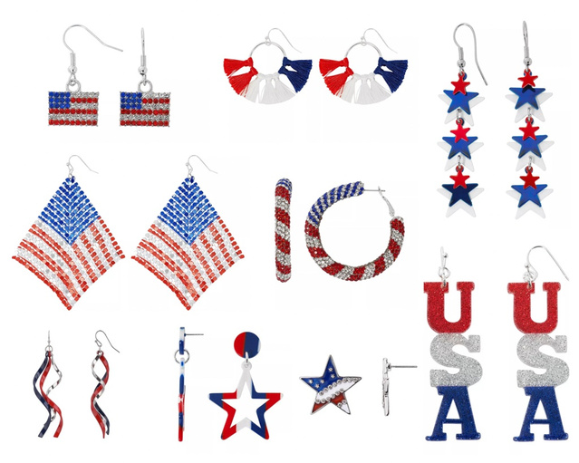 ? All of these earrings would be such a fun addition to any 4th of July outfit and are all under $12!!! #MyShopStyle #Holiday