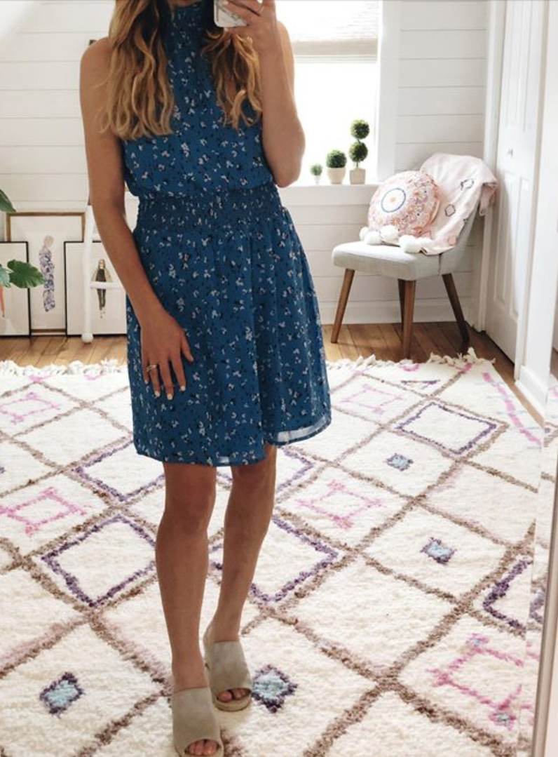 a new day blue floral dress