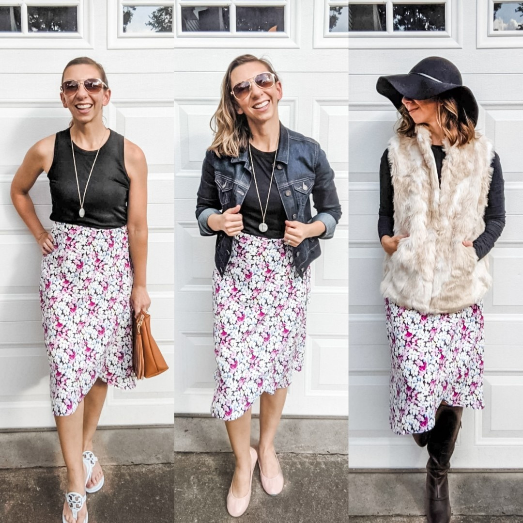 Fashion Look Featuring LOFT Skirts and LOFT Mid Length Skirts by LifeOutofCamo ShopStyle